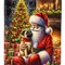 Edge Collections - 11.25" X 15.50" - Multicolor - Fawn Pug and Santa Claus - 1 Piece